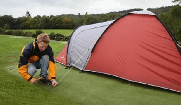 pitch a tent