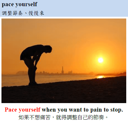 pace yourself