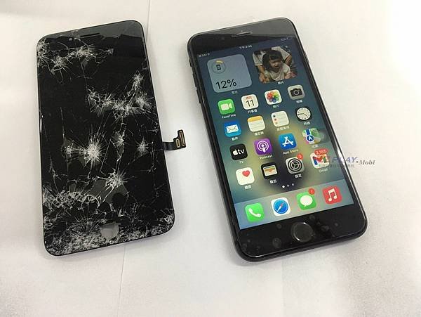 iphone8 Plus被車輾過螢幕破裂更換就好真神【947