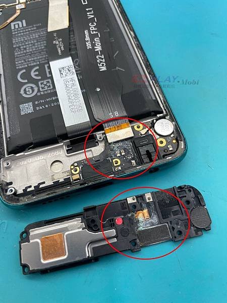 (小米紅米維修)紅米Note9 Pro充電沒反應,原來進水排