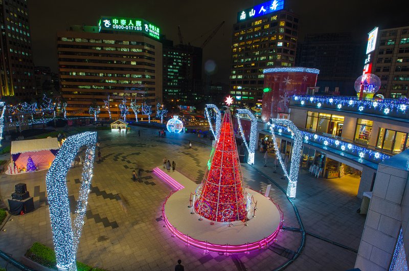 台北信義區夜景聖誕燈飾_統一阪急 13