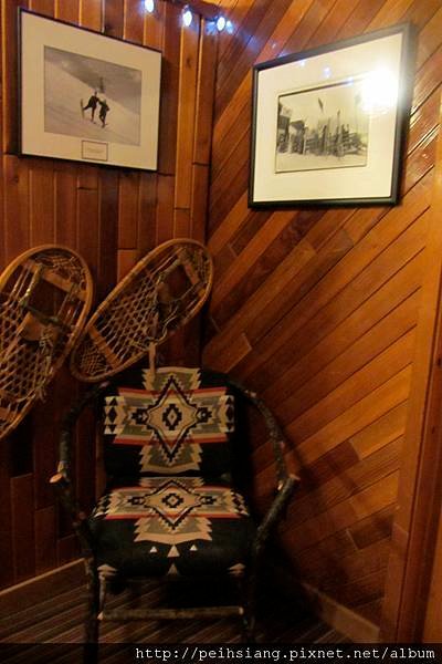 Old Ski Shoes in Wooden House