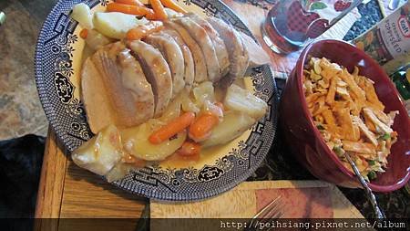 roast pork &amp; salad