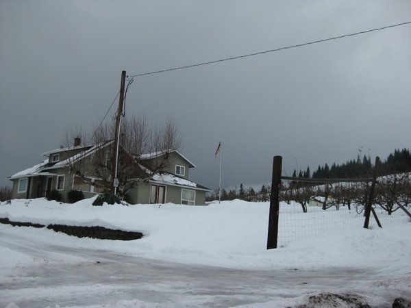 Snow on road