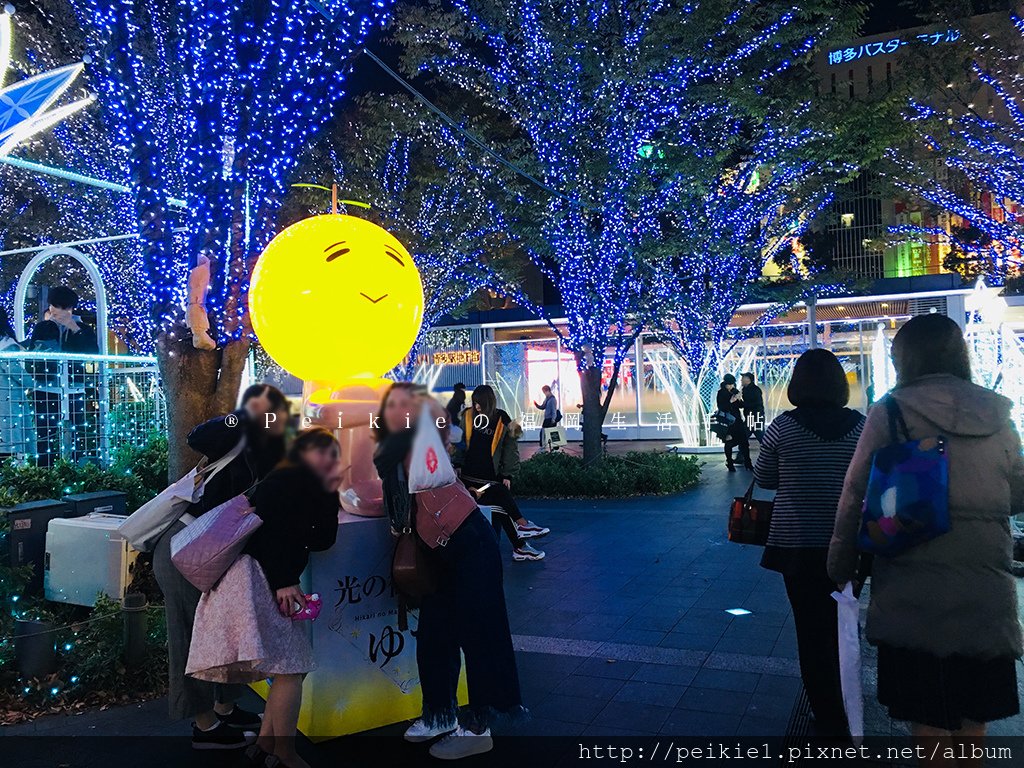 2017博多站耶誕風華。博多光之街