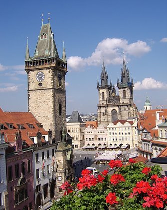 N-Old Town Square in Prague, Town Hall Tower &amp; Astronomical Clock