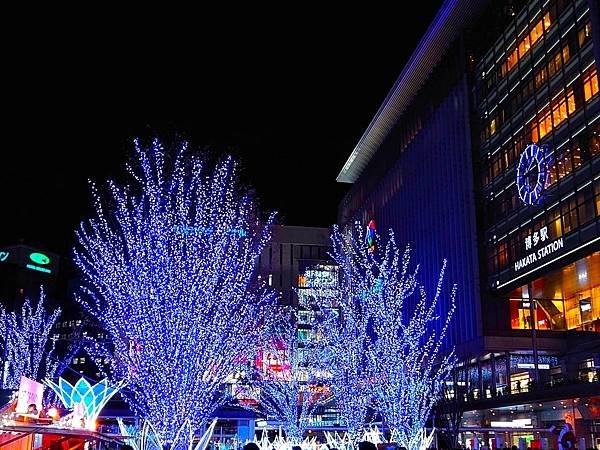 【光の街 博多】超閃燈飾閃耀夜空.福岡聖誕市集.福岡クリスマ