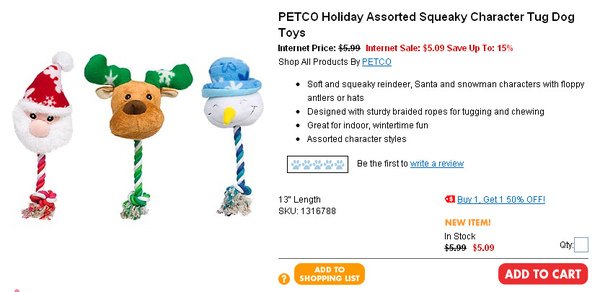 PETCO Holiday Assorted Squeaky Character Tug Dog Toys page.jpg