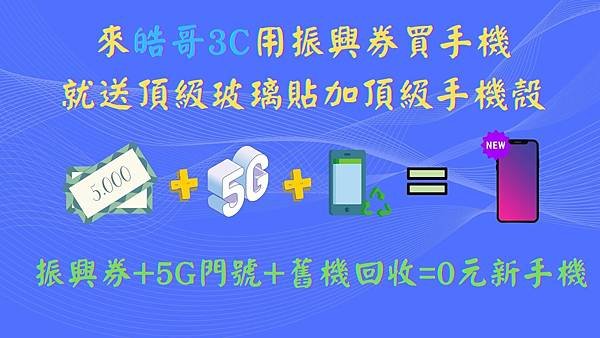 來皓哥3C用振興券買手機 就送頂級玻璃貼加頂級手機殼.jpg