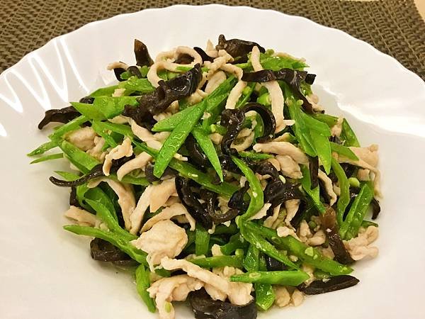 甜豆莢炒雞絲