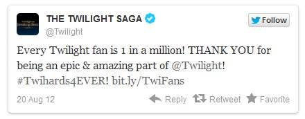 Twilight Twitter Hits 1 Million Followers!