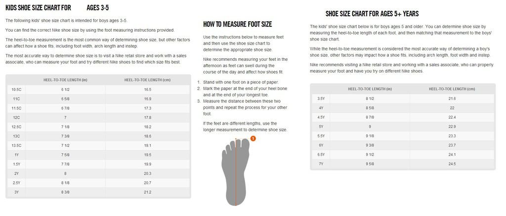 3-7 size chart