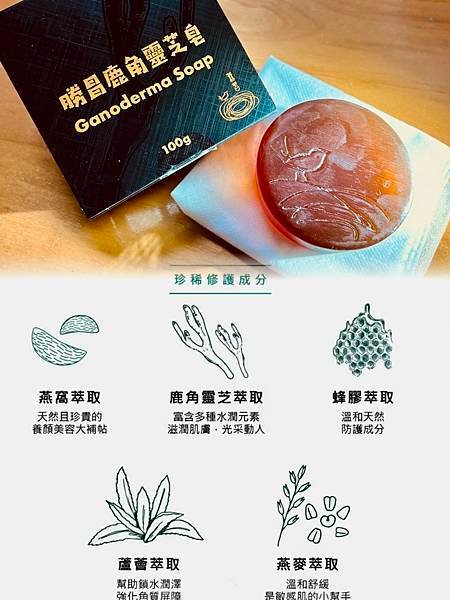 開箱分享～讓肌膚透亮有自信的 「燕皙| 勝昌鹿角靈芝皂」