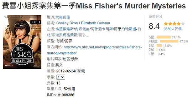 費雪小姐探案集第一季Miss Fisher%5Cs Murder Mysteries Season 1 (2012)_豆瓣.png