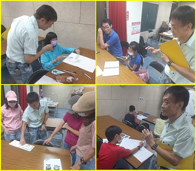 1120717下午-胖哥老師--7-112第2梯次第2節課-胖哥老師-名人趣味肖相漫畫-白板示範演練中.jpg
