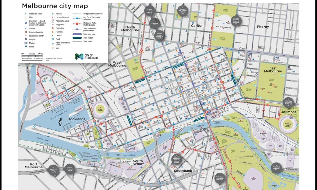 Visitor shuttle map