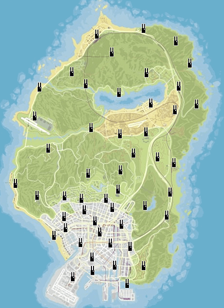 Locations of All Signal Jammer