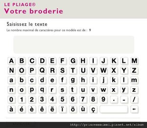 pliage sur mesure broderie polices h