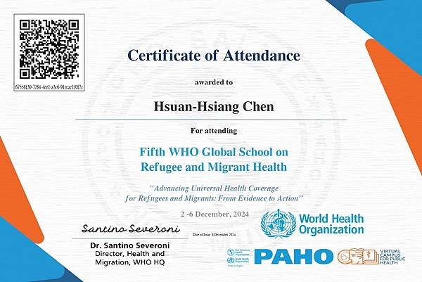 WHO Global School on Refugee a