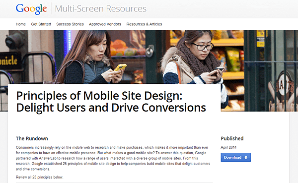 google multi screen resources