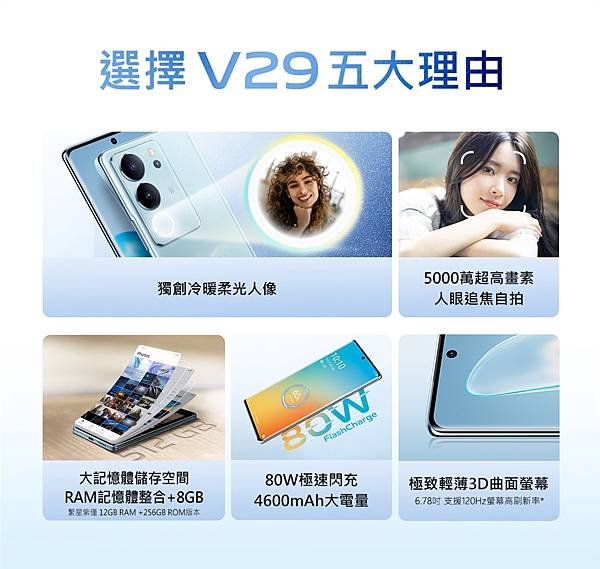 vivo V29 (12G/256G) 5G智慧手機