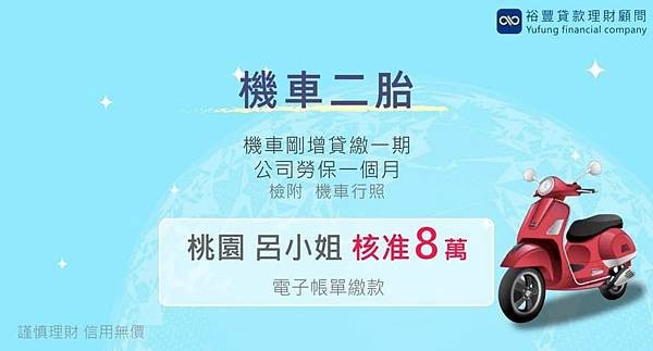 賀~~機車二胎貸款直核8萬🎉🎉