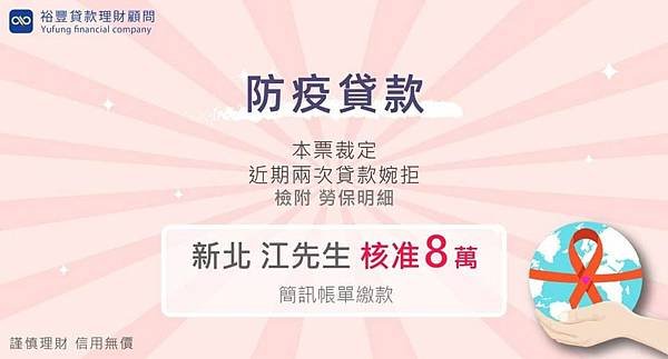 賀~~防疫貸款核准8萬🎉🎉