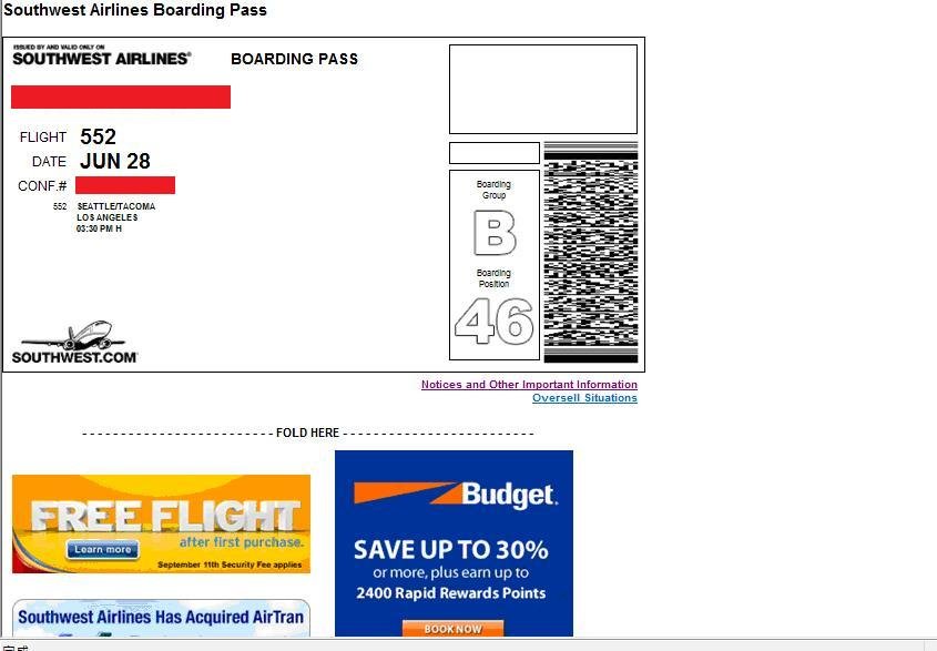 boarding pass