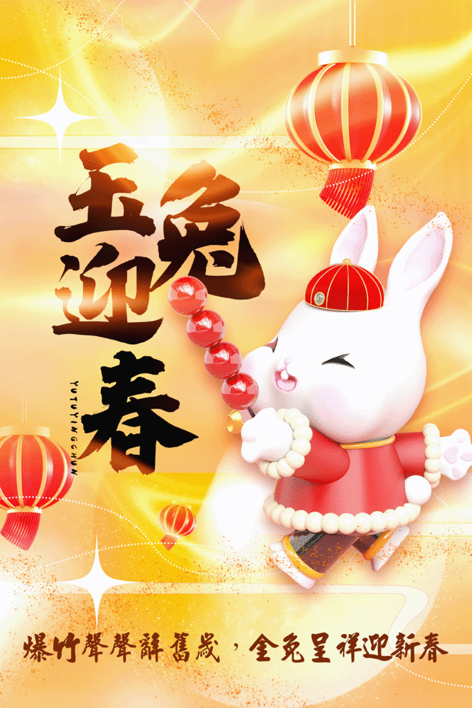 2023兔年祝福圖、新年祝福圖、祝福賀卡、長輩圖｜免費下載｜兔年祝福語｜兔年吉祥 (12).gif