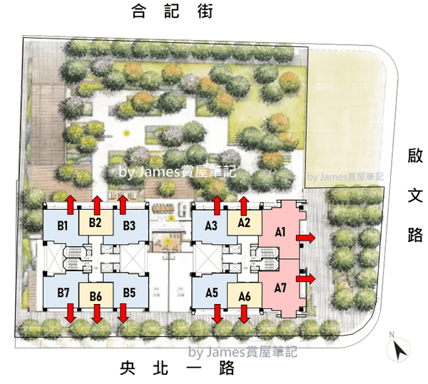 戶別座向圖