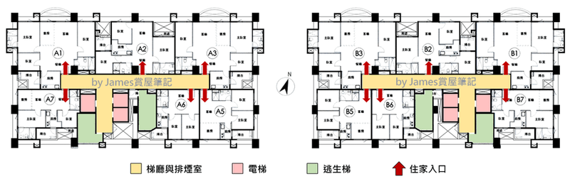 梯廳示意圖