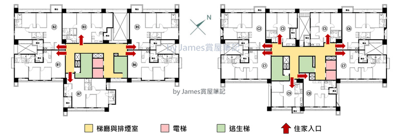 梯廳示意圖