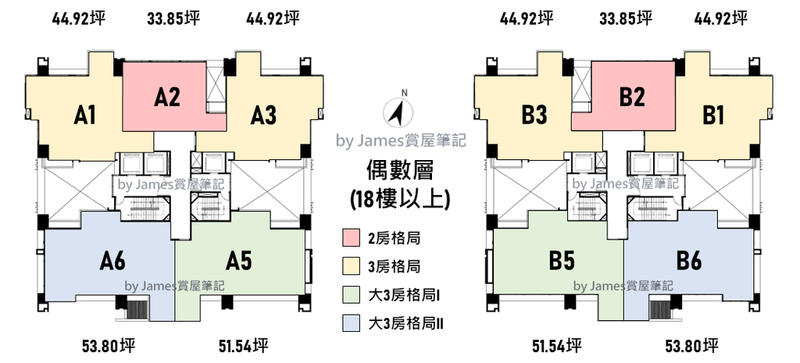 格局示意圖_偶數層18F以上