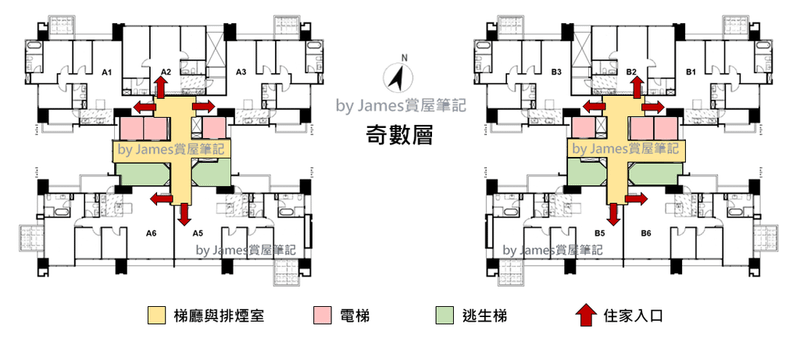 梯廳示意圖_奇數層