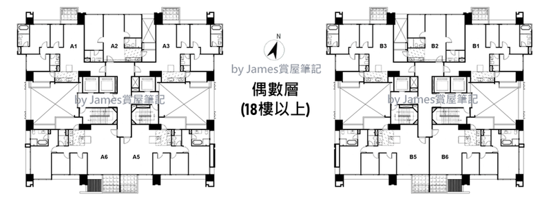 樓層平面圖_偶數層18F以上