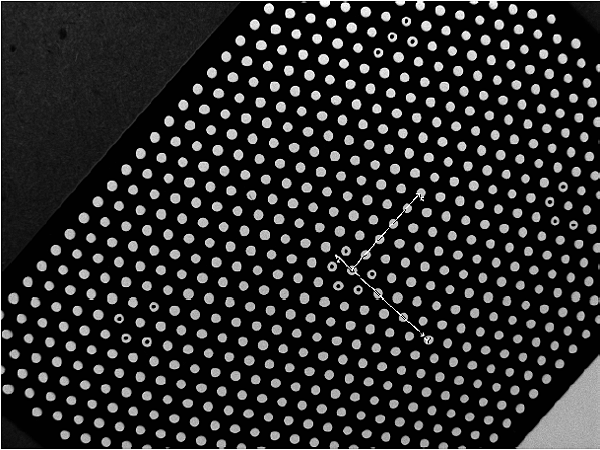 calibration plates with hexagonally arranged marks