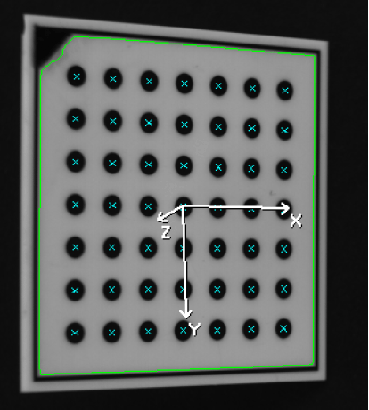 calibration plates with rectangularly arranged marks