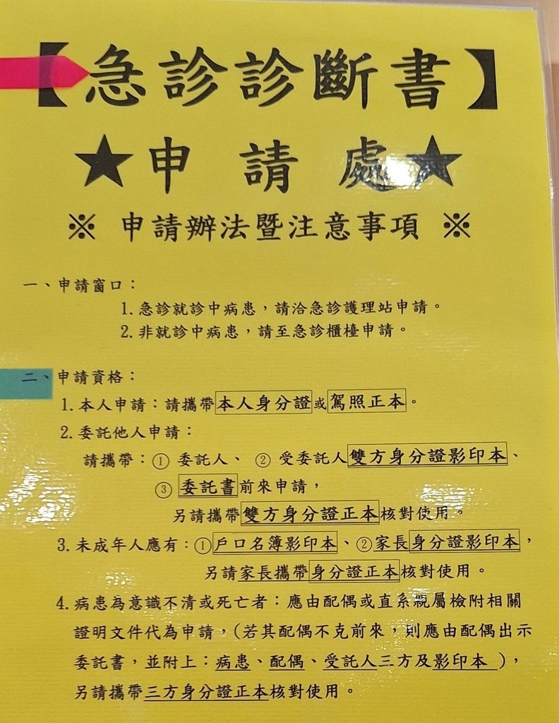 小港醫院急診診斷證明書申請