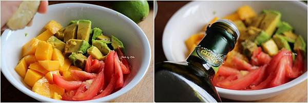 烤玉米藜麥沙拉：芒果.番茄.香草與酪梨