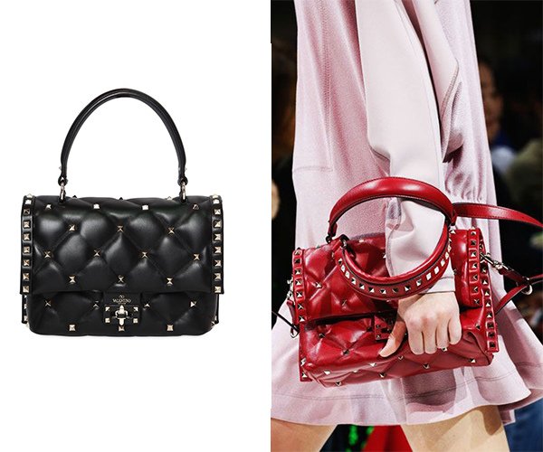 valentino candy leather top handle bag