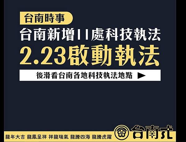 台南113/2/23 起新增26處科技執法