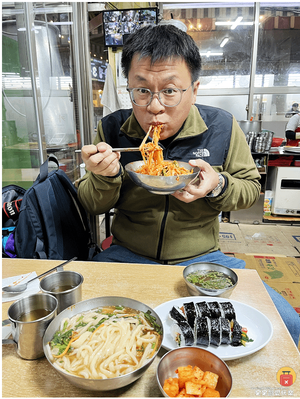 釜山西面美食｜機張手工刀削麵／刀切麵기장손칼국수！海苔飯捲！