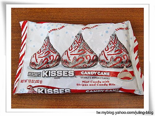 kisses candy cane