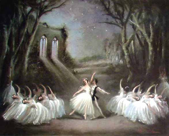 Les Sylphides in oil painting