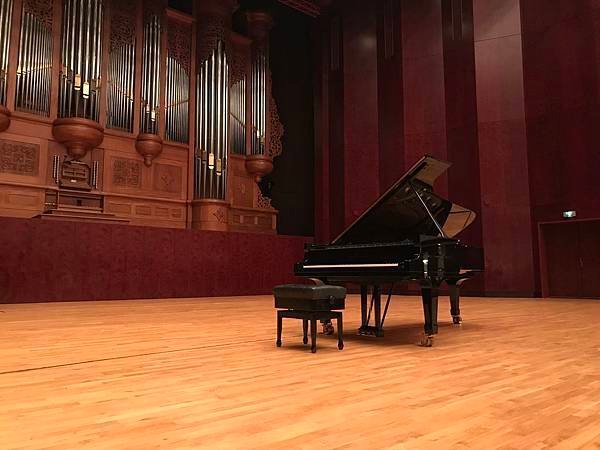 Steinway piano on stage