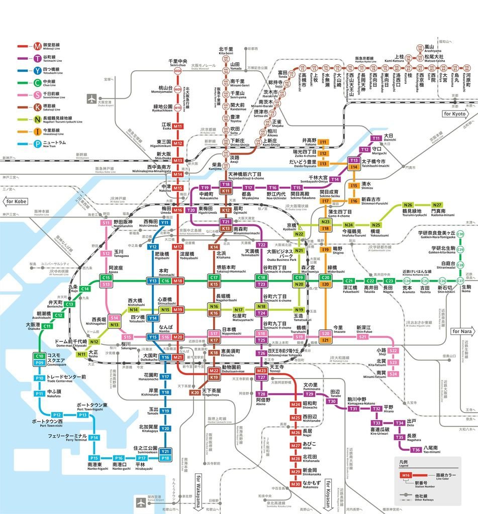 【日本｜大阪】必載！2024 最新大阪地鐵整理 沿線超過一百