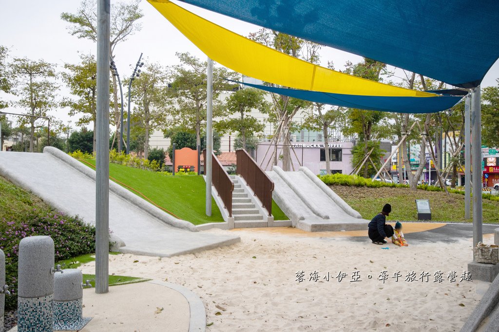 【龍潭運動公園兒童遊戲場】桃園龍潭首座旗艦共融公園，獨創仿軍事意象遊戲共五大區11種遊戲設施