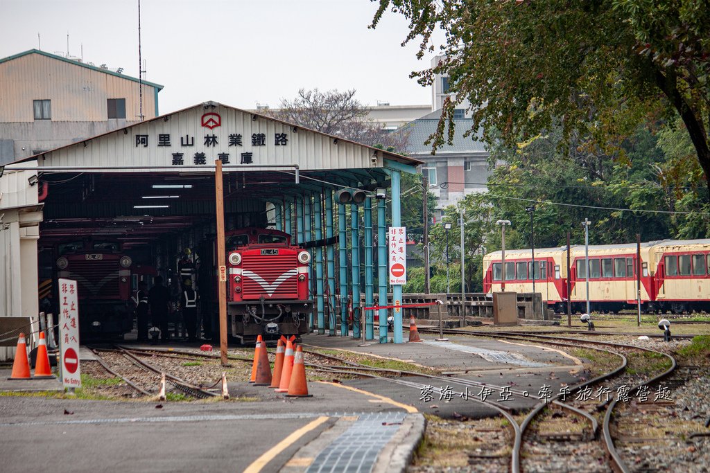 嘉義東區【阿里山森林鐵路車庫園區】搭百年檜木老火車，假日限定「檜來嘉驛」全台唯一檜木小火車，嘉義免門票景點