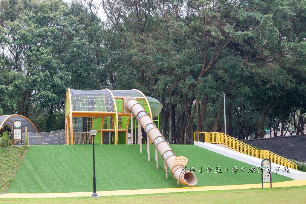 【陽明運動公園2.0版共融式遊戲場】桃氣猿遊戲場、猿林遊戲區、猿氣體健區、噴水廣場、生態水池