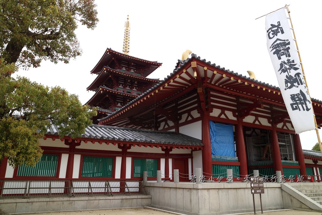 大阪賞櫻景點【四天王寺】讓人心花怒放美麗枝垂櫻，日本最古老的建築樣式之一